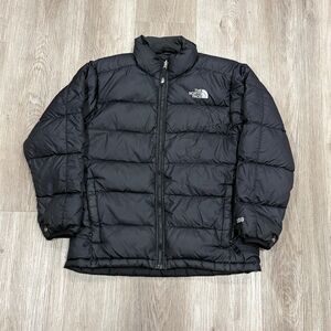 The North Face Puffer Jacket Womens Size Large Black Aconcagua 550 Goose Down